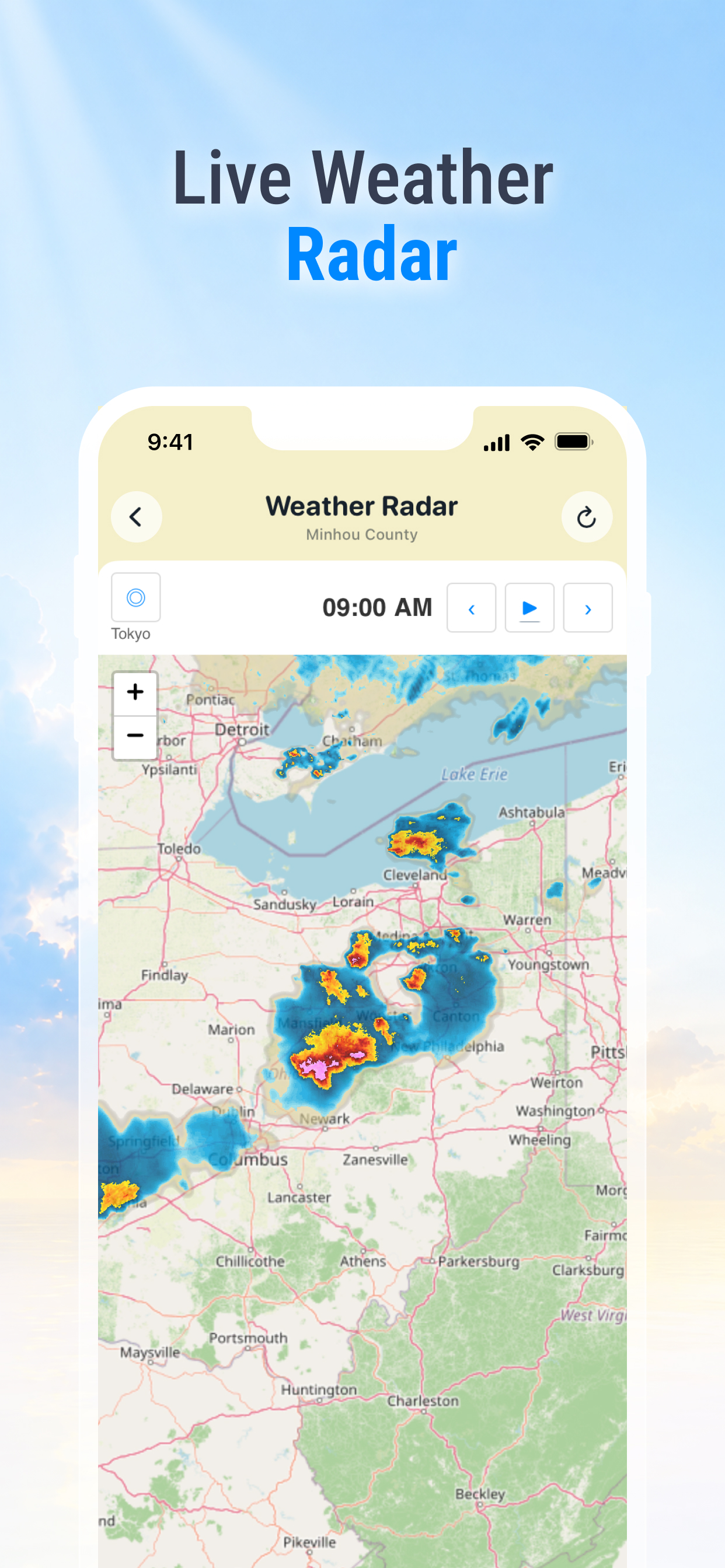 Live Weather radar and rainfall map